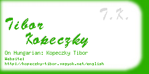 tibor kopeczky business card